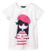 Sweet and sassy, Miss Marc prepares to set sail on this soft cotton tee for a casual cool, wear-it-anytime top.
