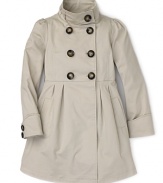 Aqua Girls' Cotton Trench Coat - Sizes S-XL