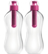 Refillable, reusable and recyclable, these bobble water bottles purify tap water with a reverse carbon filter that helps you reduce your carbon footprint and save money. Ideal for travel and life on the go, these bottles have an iconic design with an easy grip and a non-slip cap. 1-month warranty.