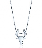 What's your sign? This beautifully rendered Bull pendant necklace will help your stars align in polished sterling silver.