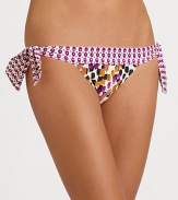 EXCLUSIVELY AT SAKS. The quintessential mix of bold prints, flattering self-tie sides and a minimal back coverage fit creates an enviable swim design. Contrasting fold-over waistbandSide tiesMinimal back coverageFully lined82% polyamide/18% spandexHand washImported Please note: Bikini top sold separately. 