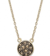 Go for the glamour. Studio Silver's pendant, set in 18k gold over sterling silver, dazzles with marcasite adding a stylish touch. Approximate length: 18 inches. Approximate diameter: 3/8 inch.