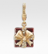 Carefully placed Swarovski crystals lend an opulent, heirloom-quality touch to this utterly charming keepsake piece. Antique goldplated pewterSwarovski crystal detailSignature clasp1¾ diam.Handmade in USA
