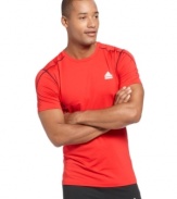 Expect more from your gear. This fitted athletic shirt from adidas is designed for optimal performance, comfort and style.