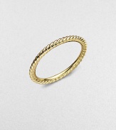 From the Midnight Melange Collection. A slim cable design in polished 18K yellow gold.18K yellow gold Width, about 2mm Imported Additional Information Women's Ring Size Guide 