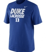 Catch this training shirt by Nike featuring the Duke Blue Devils and score the winning goal!