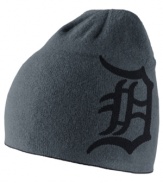 Get your head in the game with this comfortable MLB Detroit Tigers knit cap from Nike.