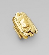 An organic style with layered 18k gold pieces. 18k goldWidth, about 1¼Imported 