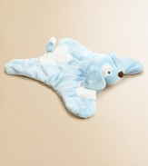 This adorably cute puppy has an extra-soft and extra-thick fabric top with a soft, thin fabric underside and satin paw pads making it the perfect item for babies to lounge on in style!24H X 24W X 6DPolyesterMachine washRecommended for ages 0 and upImported