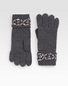 A glittering kaleidoscope of shimmer livens up the cuffs of these cozy wool gloves.7 longMerino woolDry cleanImported