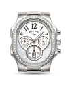 Beautiful mother-of-pearl, accented with diamonds, adds glamour to this classic timepiece.