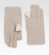 A clever design with turn down index finger and thumb that allows you to comfortably use touchscreen mobile devices on the coldest of days. Ribbed hem About 8½ long 40% wool/28% viscose/15% nylon/10% cashmere/7% angora; dry clean Imported 