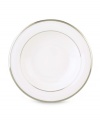 Beautiful in its simplicity, this dinnerware collection features a timeless, elegant design. The pristine white bone china is accented by a single, shimmering band of platinum. The understated beauty will add a refined sophistication to your dining experience for years to come. Qualifies for Rebate