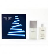 L'Eau d'Issey Pour Homme celebrates this holiday season with a deluxe, 2-piece gift set featuring its best sellers: Eau de toilette, 4.2 oz. and an after-shave balm, 3.3 oz. Made in France. 