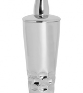 Dazzle a crowd with the Atelier cocktail shaker from Monique Lhuillier Waterford. A jewel-like geometric motif in gleaming nickel plate adds modern brilliance to the mix.