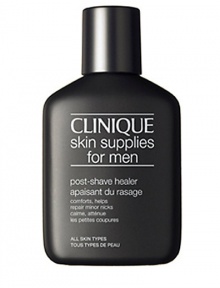 Light, comforting lotion for just-shaved skin. High aloe content soothes razor burn and dryness. Encourages healing of minor nicks and cuts. Suitable for all skin types. 2.5 oz. Light, comforting lotion for just-shaved skin. High aloe content soothes razor burn and dryness. Encourages healing of minor nicks and cuts. Suitable for all skin types. 2.5 oz.