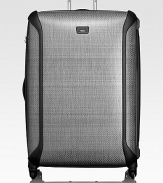 Among the many technological and functional advancements of Tegra-lite is its' patented X-Brace 45 handle system that adds structural rigidity to the case and prevents damage to the handle. Along with an Omega 2010 zipper system, removable garment sleeve and a divided packing section with curtain.