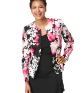This floral-printed shantung jacket from Kasper's collection of suiting separates will transform a simple sheath or plain pants and top into an extra special ensemble.