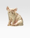 A whimsical keepsake figurine is handcrafted in weighty, 10K goldplated pewter with Swarovski crystal detail. 1W X 1½H X 1¾D Made in USA