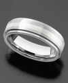 Continuous, confident style. This men's ring is crafted in tungsten. Size 11.