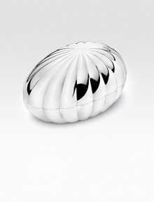 This elegant fluted oval box takes its name from the little boxes made to hold fine chocolates but it has many other uses - for jewelry, keys, tiny keepsakes or as a gleaming decorative accent.Stainless steel 3¾H X 4½W X 6¼L Dishwasher safe Imported This elegant fluted oval box takes its name from the little boxes made to hold fine chocolates but it has many other uses - for jewelry, keys, tiny keepsakes or as a gleaming decorative accent.Stainless steel 3¾H X 4½W X 6¼L Dishwasher safe Imported