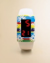 This delightful concept offers a smart, solid color digital watch paired with a splashy bezel cover that snaps on to change the look in an instant.Interchangeable flower coverBold pushbutton LED display with time, date and minutesLightweightWater-resistantSilicone strapPlastic case and coverSmall size: Children under 12Medium size: Children 12 and upImported