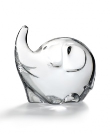 The new elephant in the room, this beautiful crystal figurine from Baccarat lends big personality to a shelf, desk or dresser. The new elephant in the room, this beautiful crystal figurine from Baccarat lends big personality to a shelf, desk or dresser.