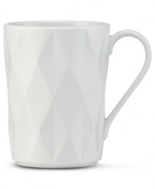 A cut above. The Castle Peak mug presents an ultra-modern take on kate spade new york's signature bow motif featuring bold faceted accents in cream-colored stoneware. A cut above. The Castle Peak mug presents an ultra-modern take on kate spade new york's signature bow motif featuring bold faceted accents in cream-colored stoneware.