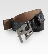 Superior sophisticated style delicately woven in fine Italian leather with logo buckle.LeatherAbout 1¼ wideMade in Italy