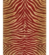 Borrow some fierce and vibrant stripes from the wild cats of the jungle with this chic Lisbon area rug from Shaw Living. Crafted of EverTouch® nylon that is meticulously dyed for brilliant color recognition.