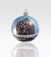 EXCLUSIVELY AT SAKS. This mouthblown ornament was handcrafted in Poland by the finest European artisans and handpainted in the image of our landmark New York City store. Mouthblown glass4 diam.Handmade in Poland