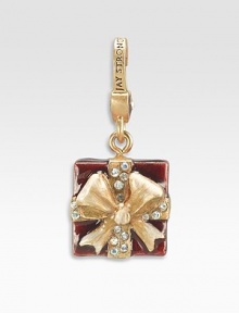 Carefully placed Swarovski crystals lend an opulent, heirloom-quality touch to this utterly charming keepsake piece. Antique goldplated pewterSwarovski crystal detailSignature clasp1¾ diam.Handmade in USA Carefully placed Swarovski crystals lend an opulent, heirloom-quality touch to this utterly charming keepsake piece. Antique goldplated pewterSwarovski crystal detailSignature clasp1¾ diam.Handmade in USA