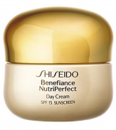 This powerful protective day cream is created especially for mature skin experiencing wrinkles, discoloration, and loss of resilience associated with hormonal changes due to aging. It defends against dryness, pollution, and harmful effects of UV rays while restoring skin density and firmness for younger-looking facial contours. The fresh, comfortable fragrance creates a pleasant skincare experience.