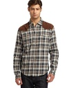THE LOOKPlaid designPoint collarSuede-like geometric panels at yokeButton frontDual button flap pocketsShirttail hemTHE MATERIALCottonCARE & ORIGINMachine washImportedThis item was originally available for purchase at Saks Fifth Avenue OFF 5TH stores. 