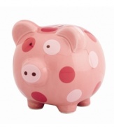 No ordinary piggy bank, this Merry Go Round charmer from Gorham is full of personality and spotted with cheery shades of pink. There's no cuter place for kids to save their pennies.