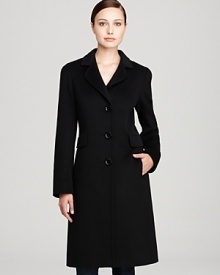 Invest in timeless style with this classically tailored coat from Cinzia Rocca.