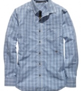 Cool it this weekend with this casual, yet classic checked shirt from Sean John.