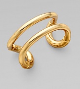 A simply chic style with structure and shine. 10k bright goldplated brassDiameter, about 2¼Slip-on styleImported 