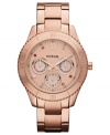 Wear some warmth this season with this rosy Stella collection watch, by Fossil.