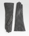 EXCLUSIVELY AT SAKS. A supple leather design in a sophisticated length. Nappa leatherCashmere linedMade in Italy 