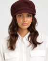 A sumptuous suede style in a classic design with adjustable inner band.SuedeAdjustable inner bandBrim, about 2Pindot linedProfessional leather cleanerImported