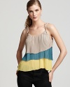 Patterson J. Kincaid Top - Delta Color Block Tiered Tank