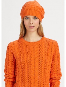 Crafted in a soft blend of cotton and cashmere, a luxurious slouchy hat.About 12 X 74Cotton/cashmereHand washImported Crafted in a soft blend of cotton and cashmere, a luxurious slouchy hat.About 12 X 74Cotton/cashmereHand washImported