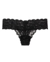 A flattering low-rise thong in fun, fashion colors. Slightly sheer with a thick lace waistband.