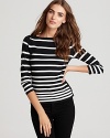 Drawing inspiration from nautical dressing, rag & bone/JEAN's preppy top goes graphic in bright white stripes.