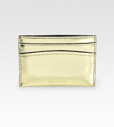 Mirror-finish metallic leather keeps your cards organized in a slim silhouette.Four credit card slots4¼W X 3H X 1DImported