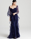 Badgley Mischka Gown - Organza Strapless Gown