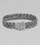 Wonderfully woven design of sterling silver with magnetic latch closure.Sterling silverLength, about 8½Imported