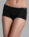 Sleek boy shorts with Donna Karan's signature logo at waist.