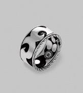 A thoroughly modern look crafted with a bold scroll design in fine sterling silver. From the Men's Dayak Collection Sterling silver About ½ wide Imported 